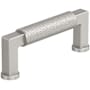 Amerock Balata 3 Inch Center to Center Knurled Handle Cabinet Pull Satin Nickel