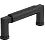 Amerock Balata 3 Inch Center to Center Knurled Handle Cabinet Pull Matte Black