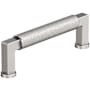 Amerock Balata 3-3/4 Inch Center to Center Knurled Handle Cabinet Pull Polished Nickel