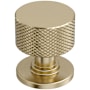 Amerock Balata 1-1/8 Inch Knurled Mushroom Cabinet Knob Golden Champagne