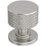 Amerock Balata 1-1/8 Inch Knurled Mushroom Cabinet Knob Satin Nickel