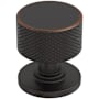 Amerock Balata 1-1/8 Inch Knurled Mushroom Cabinet Knob Oil Rubbed Bronze