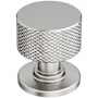 Amerock Balata 1-1/8 Inch Knurled Mushroom Cabinet Knob Polished Nickel