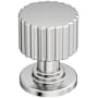 Amerock Ballard 1 Inch Fluted Mushroom Cabinet Knob Polished Chrome