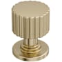 Amerock Ballard 1 Inch Fluted Mushroom Cabinet Knob Golden Champagne