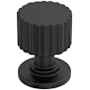 Amerock Ballard 1 Inch Fluted Mushroom Cabinet Knob Matte Black