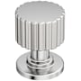 Amerock Ballard 1 Inch Fluted Mushroom Cabinet Knob Polished Nickel