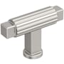Amerock Ballard 9/16 Inch Fluted Bar Cabinet Knob Satin Nickel