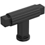 Amerock Ballard 9/16 Inch Fluted Bar Cabinet Knob Matte Black
