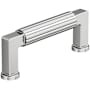 Amerock Ballard 3 Inch Center to Center Fluted Handle Cabinet Pull Polished Chrome