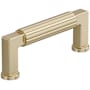 Amerock Ballard 3 Inch Center to Center Fluted Handle Cabinet Pull Golden Champagne