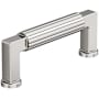 Amerock Ballard 3 Inch Center to Center Fluted Handle Cabinet Pull Polished Nickel