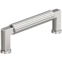 Amerock Ballard 3-3/4 Inch Center to Center Fluted Handle Cabinet Pull Polished Nickel