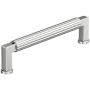 Amerock Ballard 5-1/16 Inch Center to Center Fluted Handle Cabinet Pull Polished Chrome