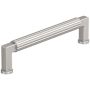 Amerock Ballard 5-1/16 Inch Center to Center Fluted Handle Cabinet Pull Satin Nickel