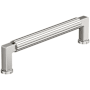 Amerock Ballard 5-1/16 Inch Center to Center Fluted Handle Cabinet Pull Polished Nickel