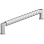 Amerock Ballard 6-5/16 Inch Center to Center Fluted Handle Cabinet Pull Polished Chrome