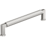 Amerock Ballard 6-5/16 Inch Center to Center Fluted Handle Cabinet Pull Polished Nickel