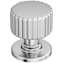 Amerock Ballard 1-1/8 Inch Fluted Mushroom Cabinet Knob Polished Chrome