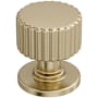 Amerock Ballard 1-1/8 Inch Fluted Mushroom Cabinet Knob Golden Champagne