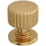Amerock Ballard 1-1/8 Inch Fluted Mushroom Cabinet Knob Champagne Bronze