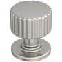 Amerock Ballard 1-1/8 Inch Fluted Mushroom Cabinet Knob Satin Nickel