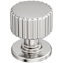 Amerock Ballard 1-1/8 Inch Fluted Mushroom Cabinet Knob Polished Nickel