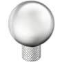 Amerock Collet 1-1/8 Inch Knurled Round Cabinet Knob Polished Chrome