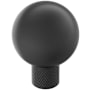 Amerock Collet 1-1/8 Inch Knurled Round Cabinet Knob Matte Black