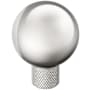Amerock Collet 1-1/8 Inch Knurled Round Cabinet Knob Polished Nickel