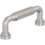 Amerock Collet 3 Inch Center to Center Knurled Handle Cabinet Pull Satin Nickel