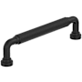 Amerock Collet 5-1/16 Inch Center to Center Knurled Handle Cabinet Pull Matte Black