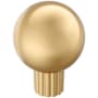 Amerock Cowrie 1-1/8 Inch Fluted Round Cabinet Knob Champagne Bronze