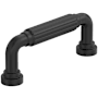 Amerock Cowrie 3 Inch Center to Center Fluted Handle Cabinet Pull Matte Black