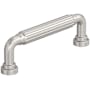 Amerock Cowrie 3-3/4 Inch Center to Center Fluted Handle Cabinet Pull Satin Nickel