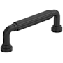 Amerock Cowrie 3-3/4 Inch Center to Center Fluted Handle Cabinet Pull Matte Black