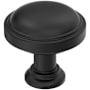 Amerock Enlivity 1-1/4 Inch Mushroom Cabinet Knob Matte Black