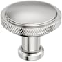 Amerock Faraday 1-1/4 Inch Knurled Mushroom Cabinet Knob Polished Nickel
