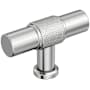 Amerock Faraday 5/8 Inch Knurled Bar Cabinet Knob Polished Chrome