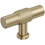 Amerock Faraday 5/8 Inch Knurled Bar Cabinet Knob Golden Champagne