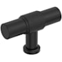 Amerock Faraday 5/8 Inch Knurled Bar Cabinet Knob Matte Black