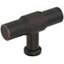 Amerock Faraday 5/8 Inch Knurled Bar Cabinet Knob Oil Rubbed Bronze