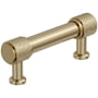 Amerock Faraday 3 Inch Center to Center Knurled Bar Cabinet Pull Golden Champagne