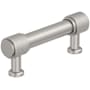 Amerock Faraday 3 Inch Center to Center Knurled Bar Cabinet Pull Satin Nickel