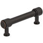 Amerock Faraday 3-3/4 Inch Center to Center Knurled Bar Cabinet Pull Oil Rubbed Bronze