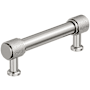 Amerock Faraday 3-3/4 Inch Center to Center Knurled Bar Cabinet Pull Polished Nickel
