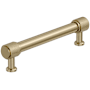 Amerock Faraday 5-1/16 Inch Center to Center Knurled Bar Cabinet Pull Golden Champagne