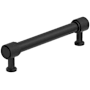 Amerock Faraday 5-1/16 Inch Center to Center Knurled Bar Cabinet Pull Matte Black