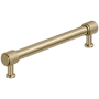 Amerock Faraday 6-5/16 Inch Center to Center Knurled Bar Cabinet Pull Golden Champagne