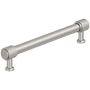 Amerock Faraday 6-5/16 Inch Center to Center Knurled Bar Cabinet Pull Satin Nickel
